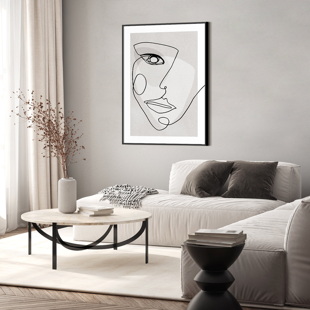 Face Line 4 | FRAMED PRINT