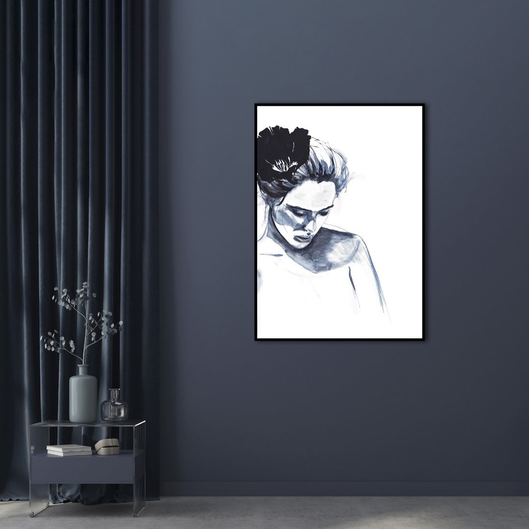 Blue Girl 2 | FRAMED PRINT