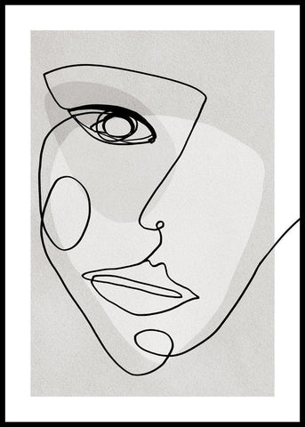 Face Line 4 | FRAMED PRINT